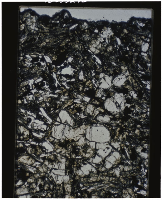 Color Thin Section photograph of Apollo 12 Sample(s) 12002,166 using plane-polarized light.