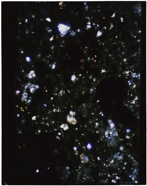 Color Thin Section photograph of Apollo 12 Sample(s) 12034,37 using transmitted light.