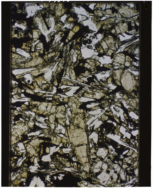 Color Thin Section photograph of Apollo 12 Sample(s) 12063,115 using cross nichols light.