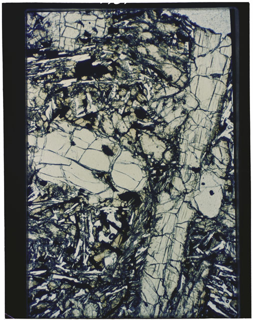 Color Thin Section photograph of Apollo 12 Sample(s) 12075,24 using transmitted light.