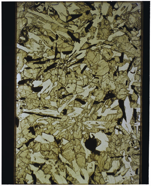 Color Thin Section photograph of Apollo 12 Sample(s) 12063,20 using transmitted light.