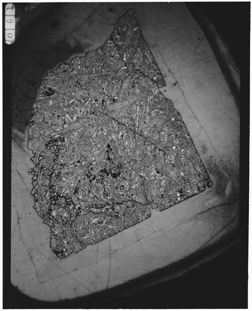 Black and white Thin Section photograph of Apollo 12 Sample(s) 12055,8.