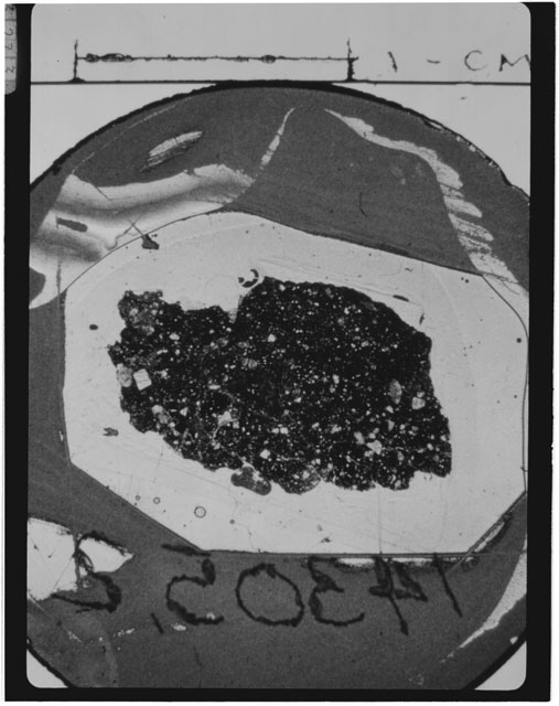Black and white Thin Section photograph of Apollo 14 Sample(s) 14305,2.