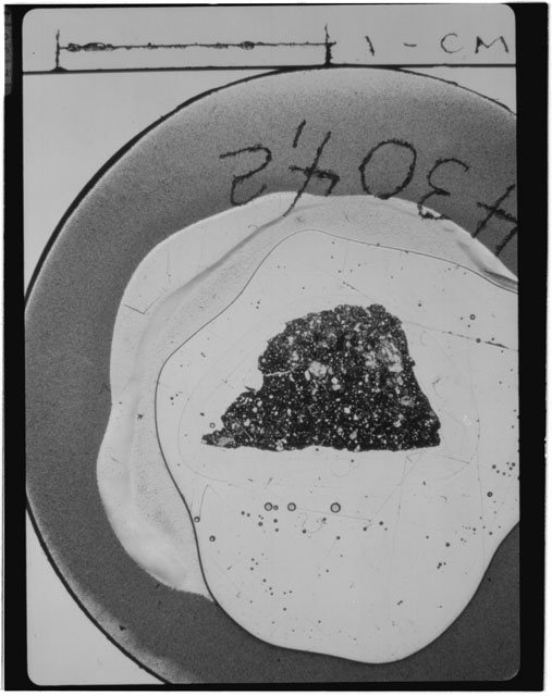 Black and white Thin Section photograph of Apollo 14 Sample(s) 14304,2.