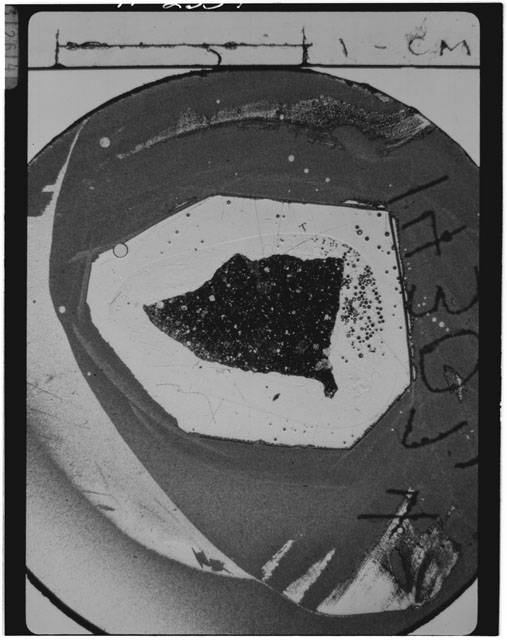 Black and white Thin Section photograph of Apollo 14 Sample(s) 14307,4.