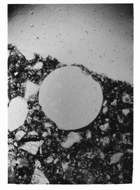 Thin Section Black and White Photo of Apollo 14 Sample 14307