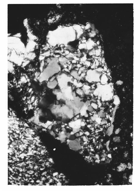 Thin Section Black and White Photo of Apollo 14 Sample 14321