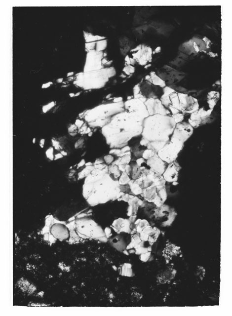 Thin Section Black and White Photo of Apollo 14 Sample 14321,6