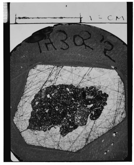 Black and white Thin Section photograph of Apollo 14 Sample(s) 14305,5.