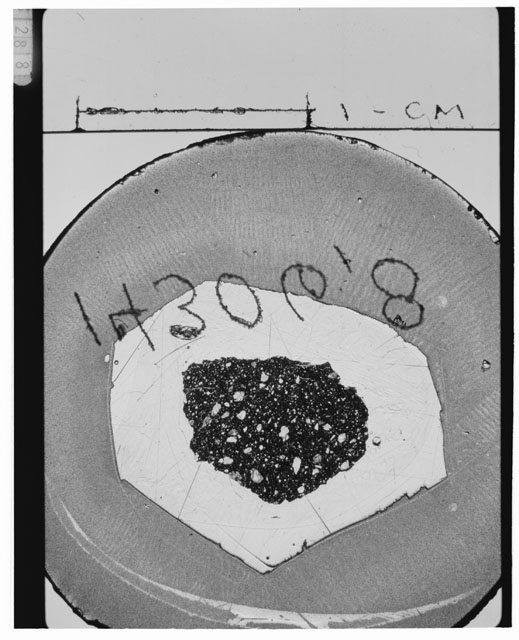 Black and white Thin Section photograph of Apollo 14 Sample(s) 14306,8.