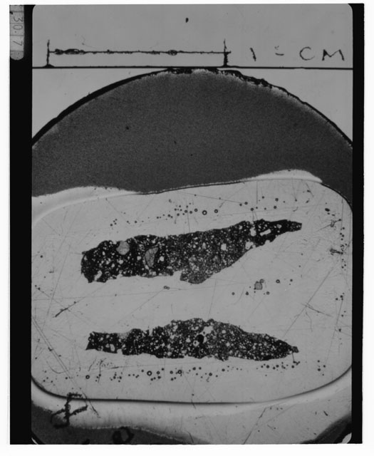 Black and white Thin Section photograph of Apollo 14 Sample(s) 14308,8.