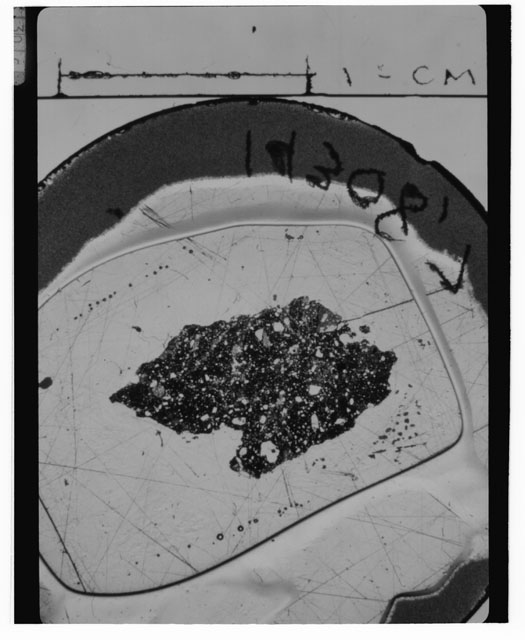 Black and white Thin Section photograph of Apollo 14 Sample(s) 14308,7.