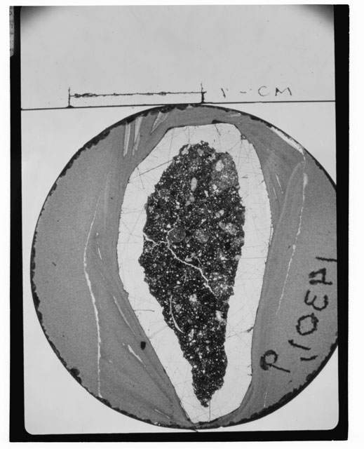 Black and white Thin Section photograph of Apollo 14 Sample(s) 14301,9.