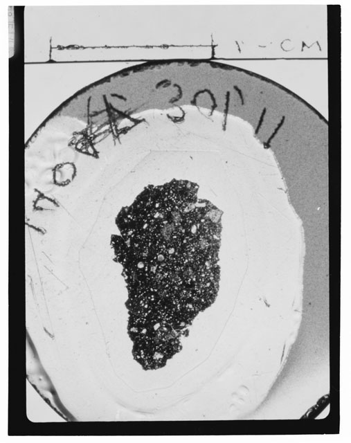 Black and white Thin Section photograph of Apollo 14 Sample(s) 14301,11.