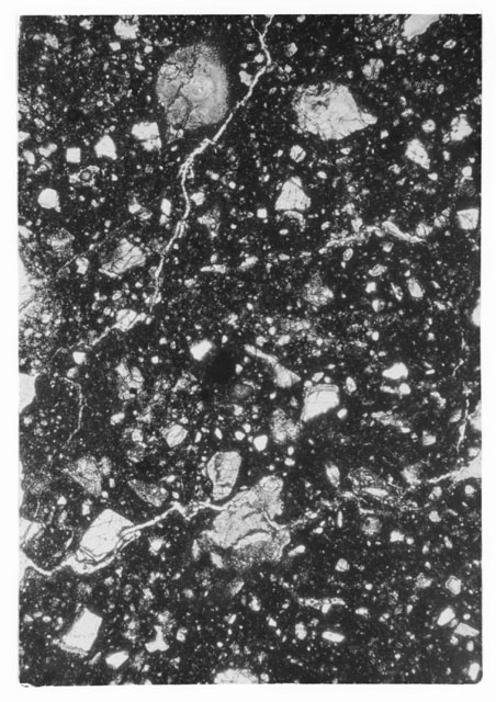 Black and White Thin Section Photo of Apollo 14 Sample 14321,6