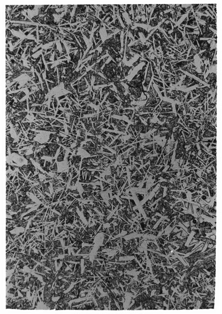 Black and white Thin Section photograph of Apollo 14 Sample(s) 14310,10 using cross nichols light.