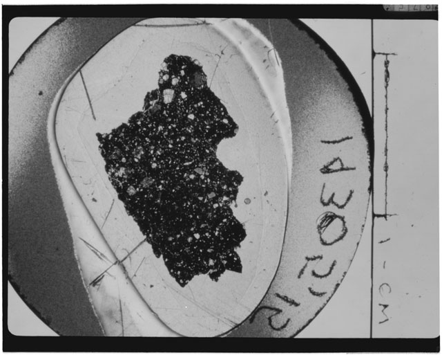 Black and white Thin Section photograph of Apollo 14 Sample(s) 14305,15.