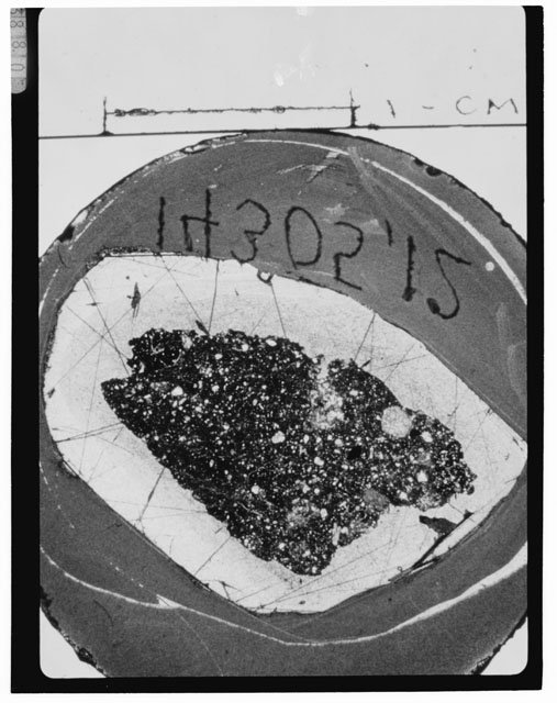 Black and white Thin Section photograph of Apollo 14 Sample(s) 14305,12.