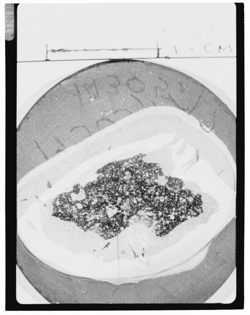 Black and white Thin Section photograph of Apollo 14 Sample(s) 14305,14.