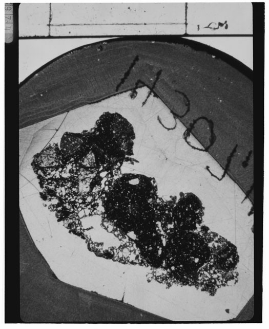 Black and white Thin Section photograph of Apollo 14 Sample(s) 14310,24.