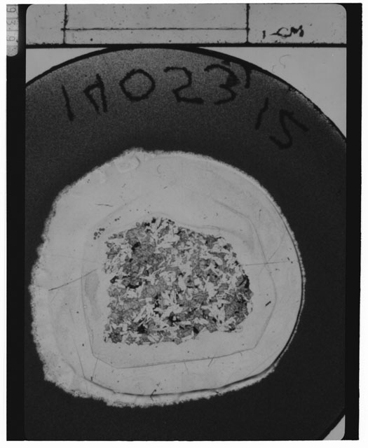 Black and white Thin Section photograph of Apollo 14 Sample(s) 14053,12.