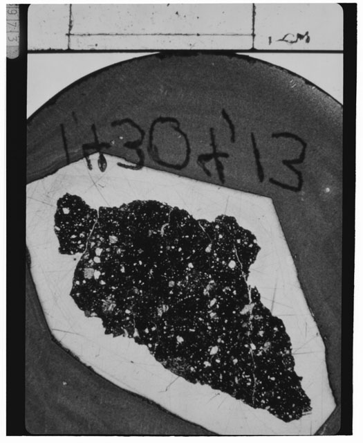 Black and white Thin Section photograph of Apollo 14 Sample(s) 14304,13.