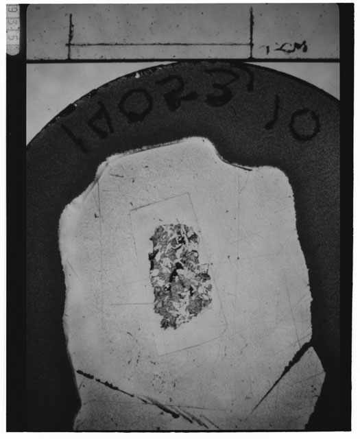Black and white Thin Section photograph of Apollo 14 Sample(s) 14053,10.