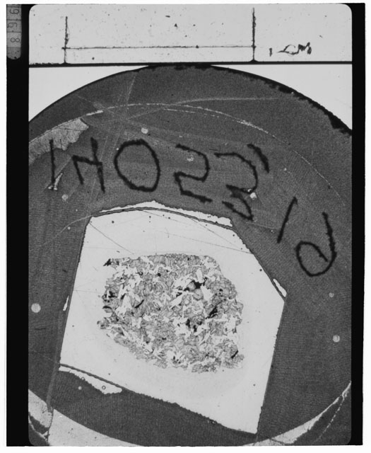 Black and white Thin Section photograph of Apollo 14 Sample(s) 14053,19.