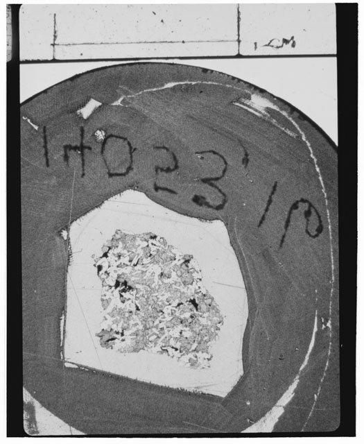 Black and white Thin Section photograph of Apollo 14 Sample(s) 14053,16.