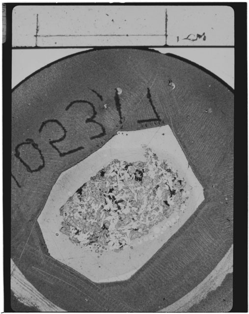 Black and white Thin Section photograph of Apollo 14 Sample(s) 14053,17.