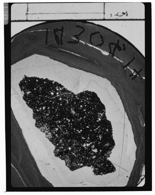 Black and white Thin Section photograph of Apollo 14 Sample(s) 14304,14.