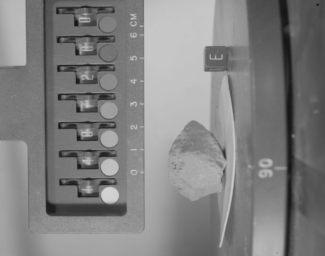 Black and white photograph of Apollo 14 Sample(s) 14072,0; Stereo photo with an orientation of 93 degrees, E.