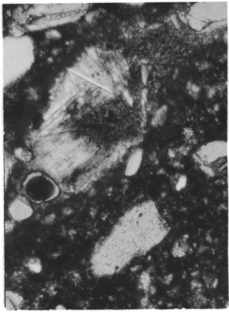 Black and White Thin Section Photo of Apollo 14 Sample 14321