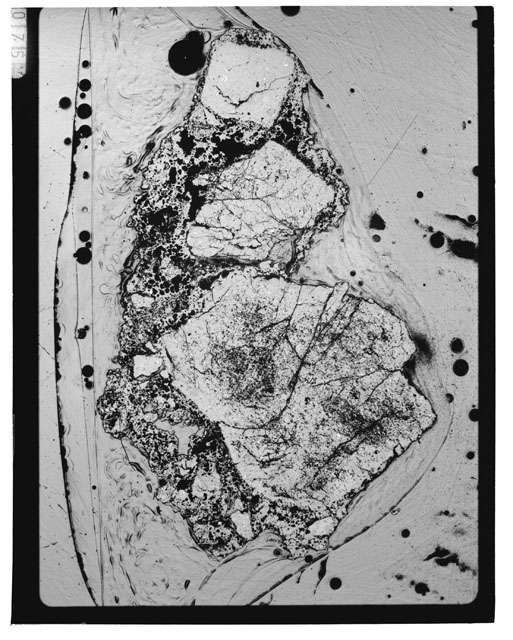 Black and white Thin Section photograph of Apollo 14 Sample(s) 14307,16.
