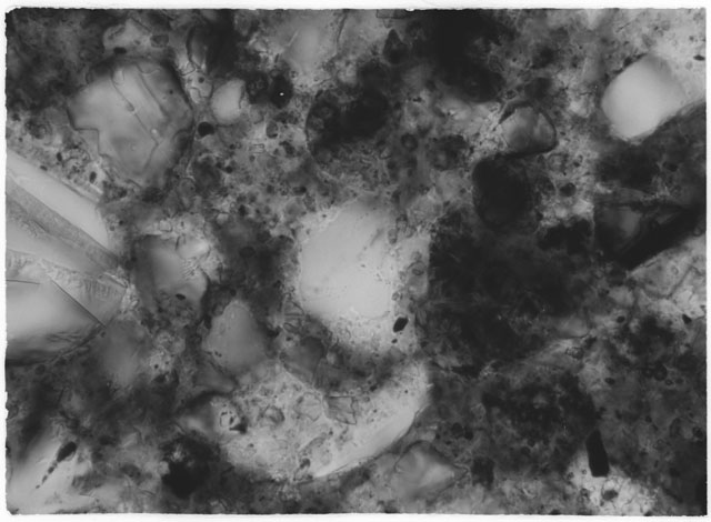 Black and White Thin Section Photo of Apollo 14 Sample 14049