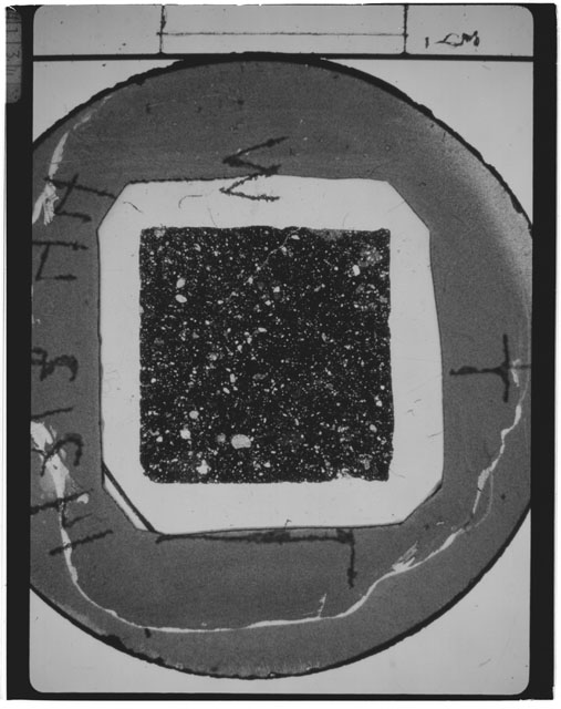 Black and white Thin Section photograph of Apollo 14 Sample(s) 14313,44.