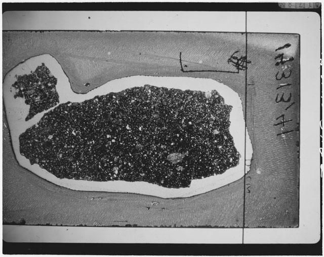 Black and white Thin Section photograph of Apollo 14 Sample(s) 14313,41.