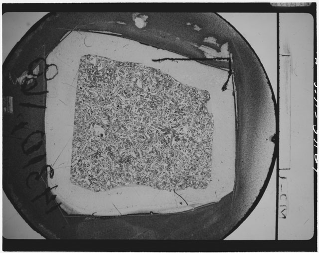 Black and white Thin Section photograph of Apollo 14 Sample(s) 14310,168.