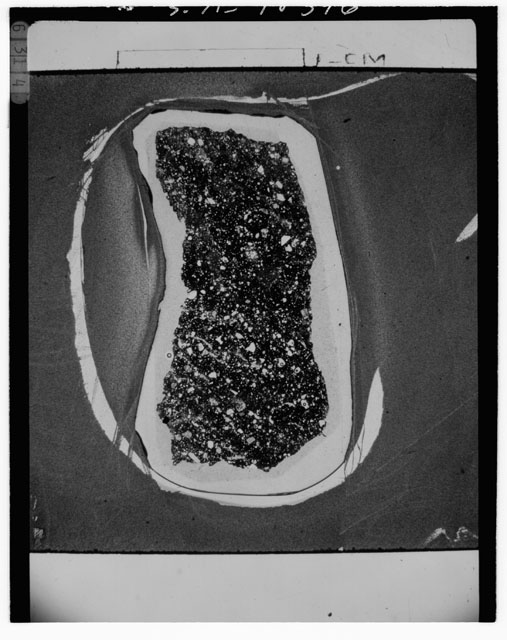 Black and white Thin Section photograph of Apollo 14 Sample(s) 14311,98.