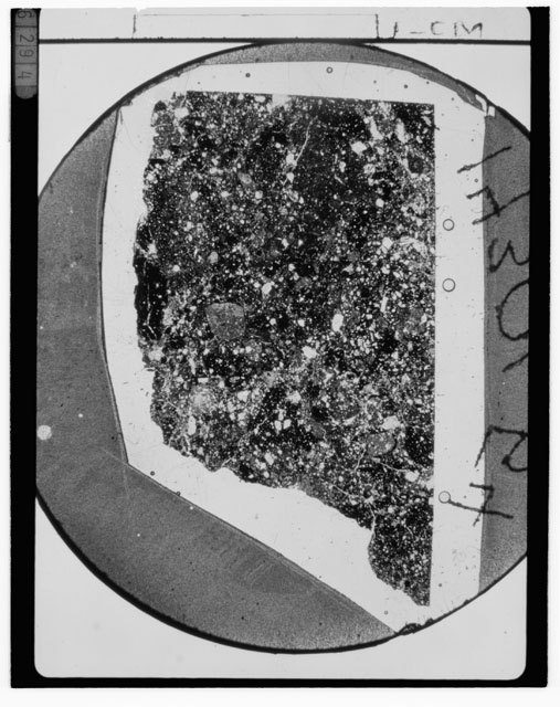 Black and white Thin Section photograph of Apollo 14 Sample(s) 14306,54.