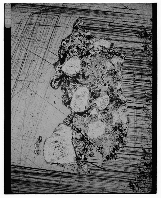 Black and white Thin Section photograph of Apollo 14 Sample(s) 14307,54.
