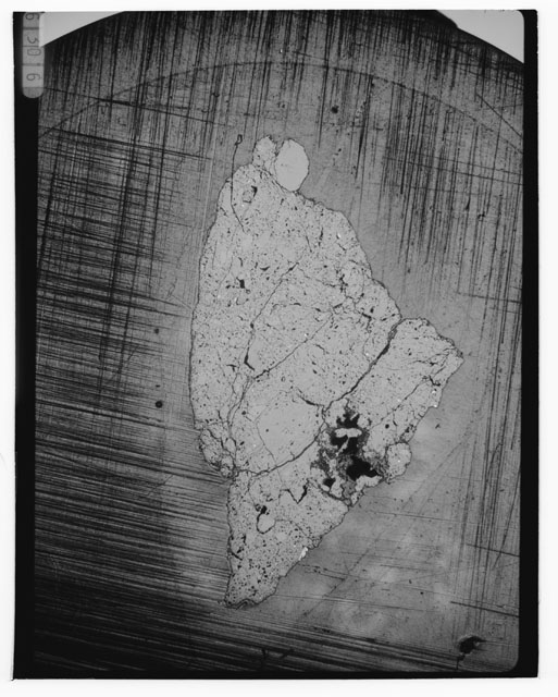 Black and White Thin Section Photo of Apollo 14 Sample 14321,201