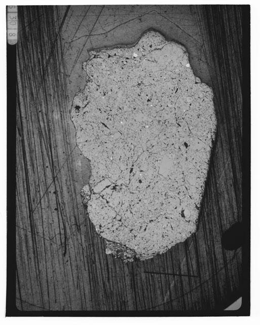 Black and White Thin Section Photo of Apollo 14 Sample 14321,203