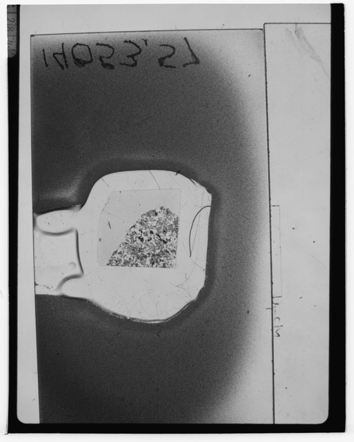 Black and white Thin Section photograph of Apollo 14 Sample(s) 14053,57.