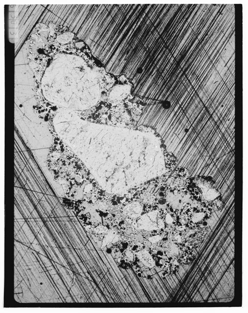 Black and white Thin Section photograph of Apollo 14 Sample(s) 14307,53.