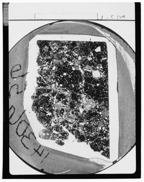 Black and white Thin Section photograph of Apollo 14 Sample(s) 14306,56.