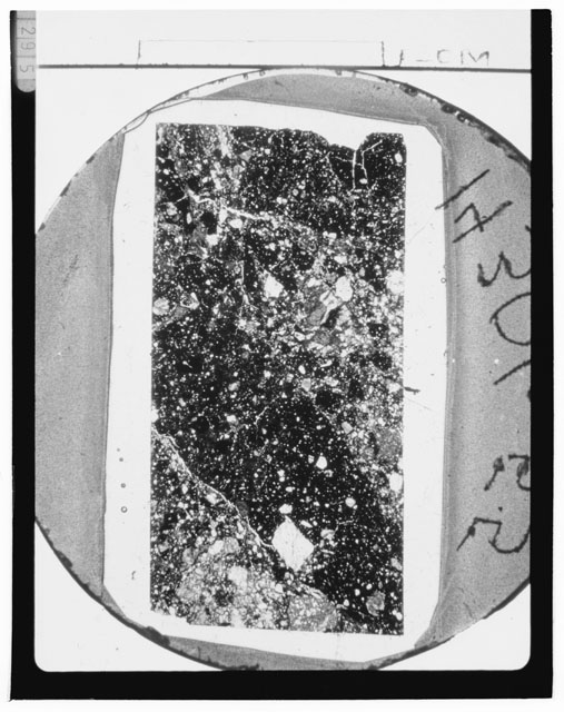 Black and white Thin Section photograph of Apollo 14 Sample(s) 14306,55.
