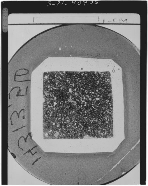 Black and white Thin Section photograph of Apollo 14 Sample(s) 14313,56.