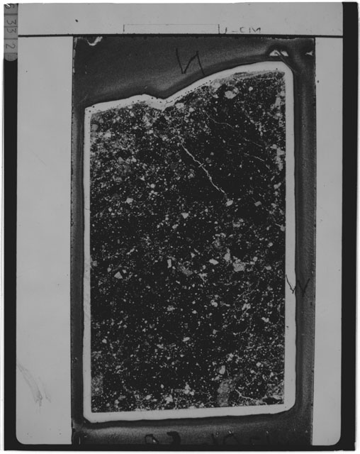 Black and white Thin Section photograph of Apollo 14 Sample(s) 14306,58.