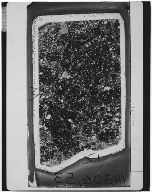 Black and white Thin Section photograph of Apollo 14 Sample(s) 14306,53.